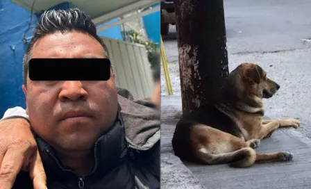 Tras salir de la FGJ, personas golpean a sujeto que arrojó a perrito a aceite hirviendo