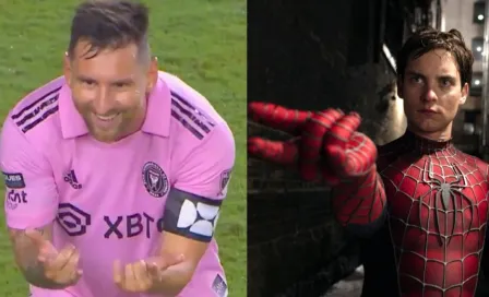 ¡Fan de Marvel! Messi vuelve a festejar como superhéroe; ahora imitó a Spiderman 