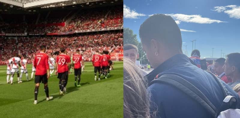 Cristiano Ronaldo left Old Trafford at half time in the friendly against Rayo Vallecano