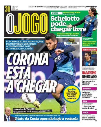 Portada de O Jogo este sábado