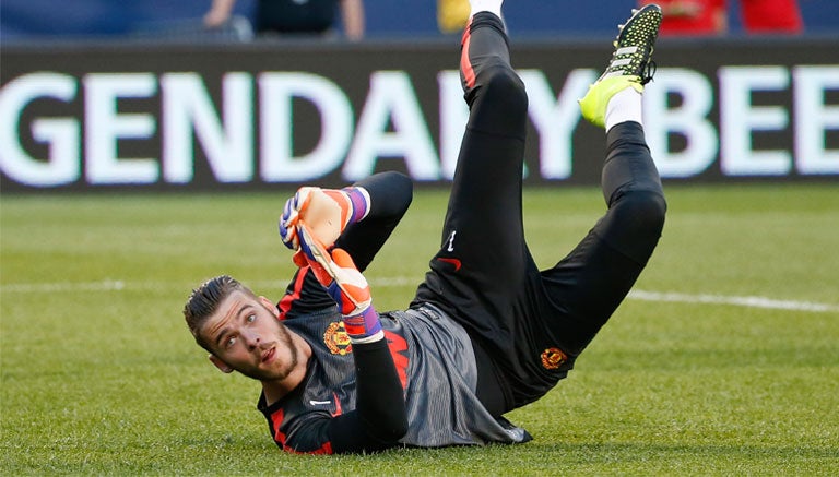 De Gea, en un entrenamiento con el Manchester United