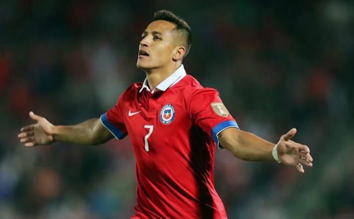 Alexis Sánchez festeja su gol