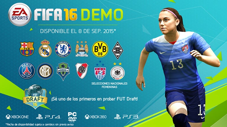 La imagen de promoción del demo de FIFA 16