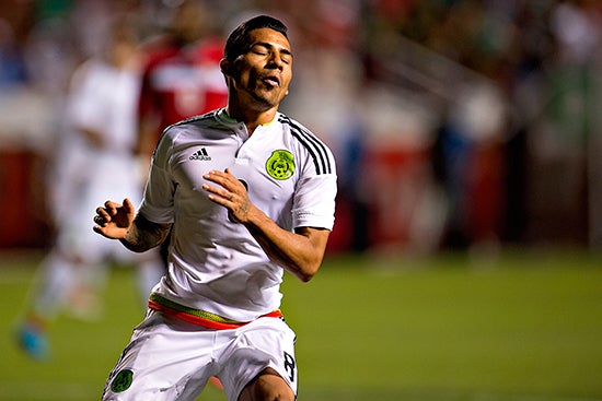 Javier, durante el partido ante Trinidad