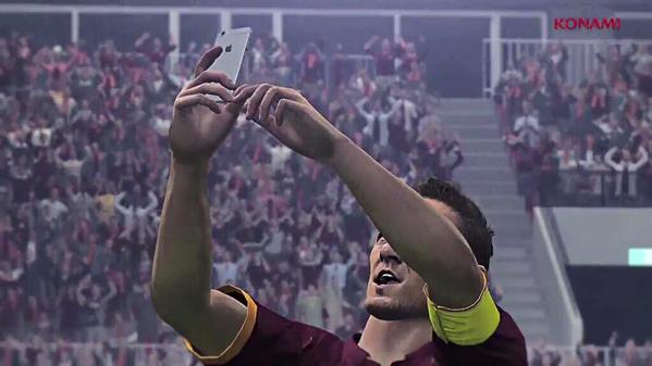 Totti festeja con una selfie en el PES 2016