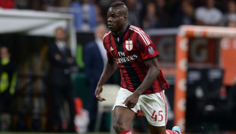 Balotelli, durante un encuentro del Milan