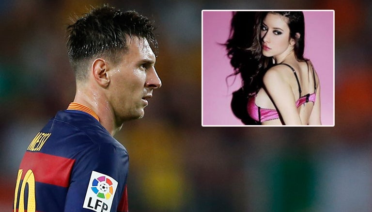 Messi y Belén Etchart, la modelo de la polémica