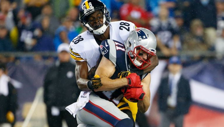 Cortez Allen taclea a Julian Edelman