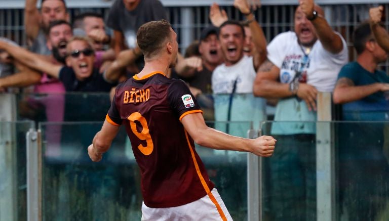 Dzeko, eufórico tras un gol