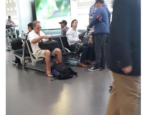 Almeyda, en el aeropuerto de la Ciudad de México 