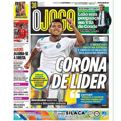 Corona figura en la portada