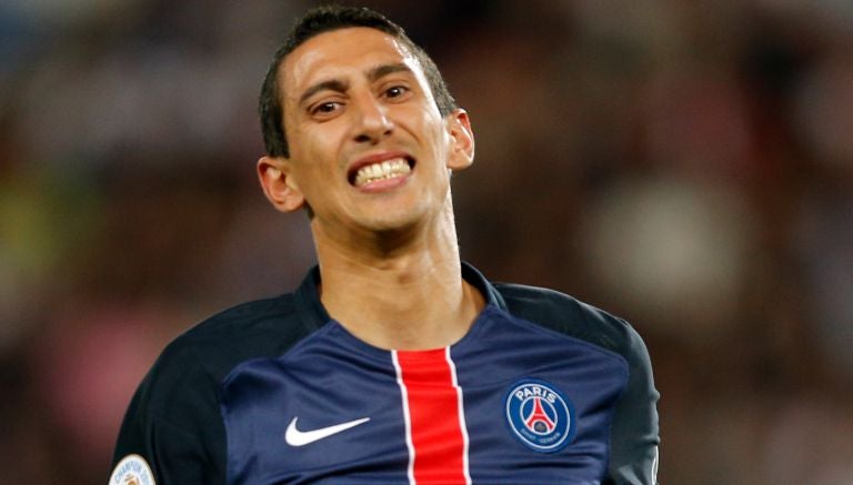 Ángel Di María, con la playera del PSG