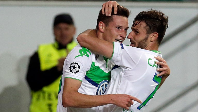 Draxler celebra su gol contra el CSKA de Moscú