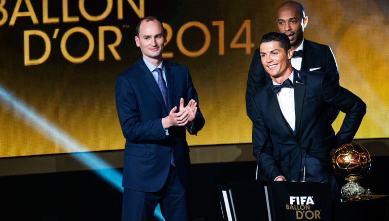 Cristiano Ronaldo durante la ceremonia del Balón de Oro 2014