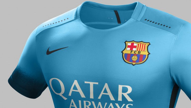 Camiseta azul del FC Barcelona