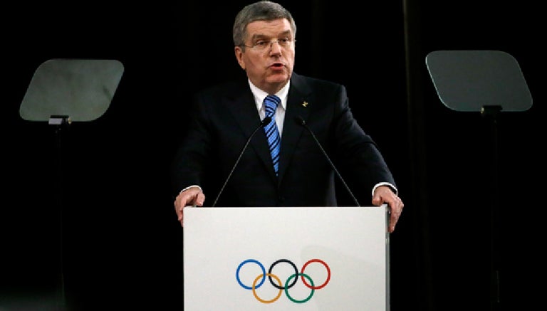 Thomas Bach durante una conferencia de prensa