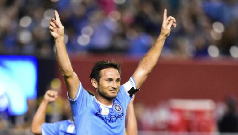 Frank Lampard festeja su primer gol en la MLS