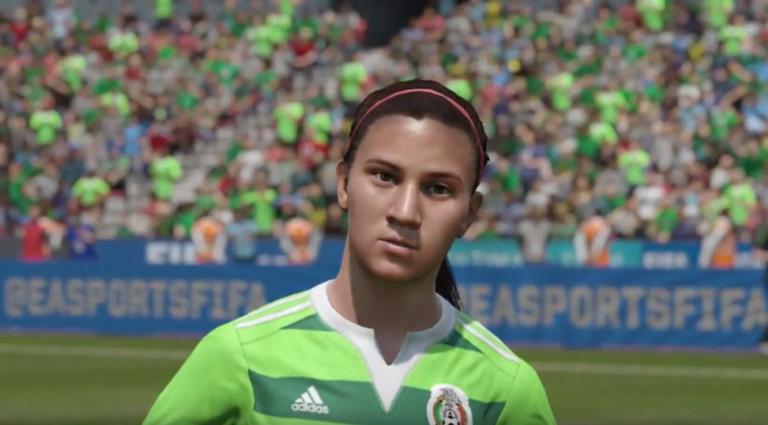 Nayeli Rangel en una toma del nuevo FIFA 16