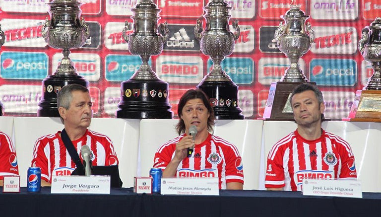 Almeyda, durante la conferencia de su presentación