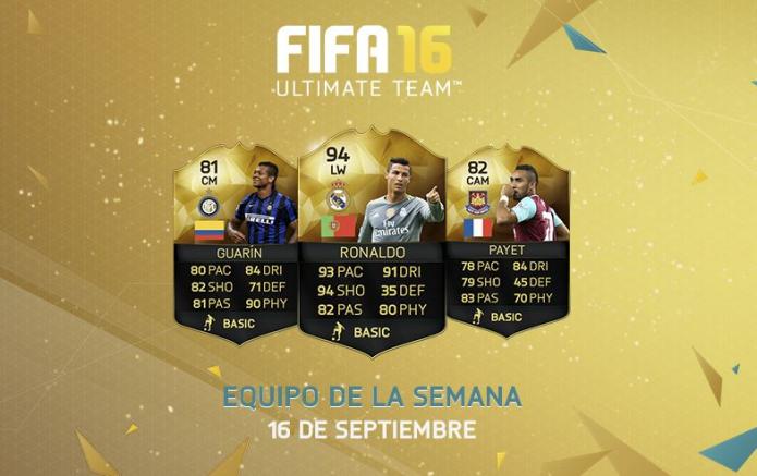 El FUT de la primera semana de FIFA 16