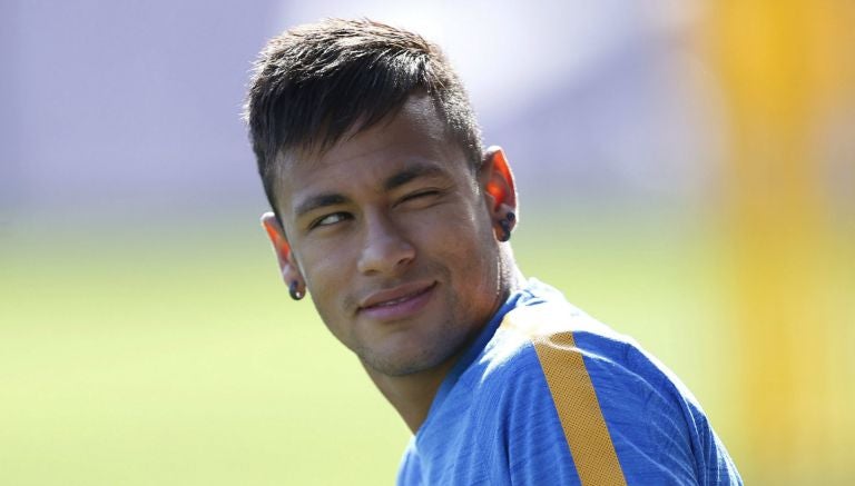 Neymar durante un entrenamiento