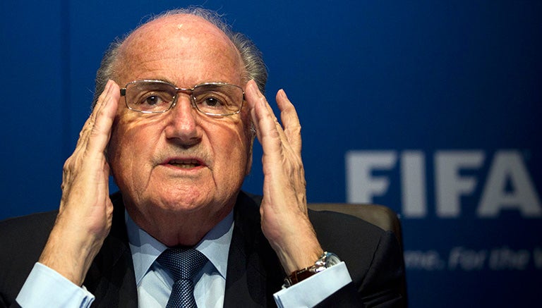 Blatter, en una conferencia de prensa