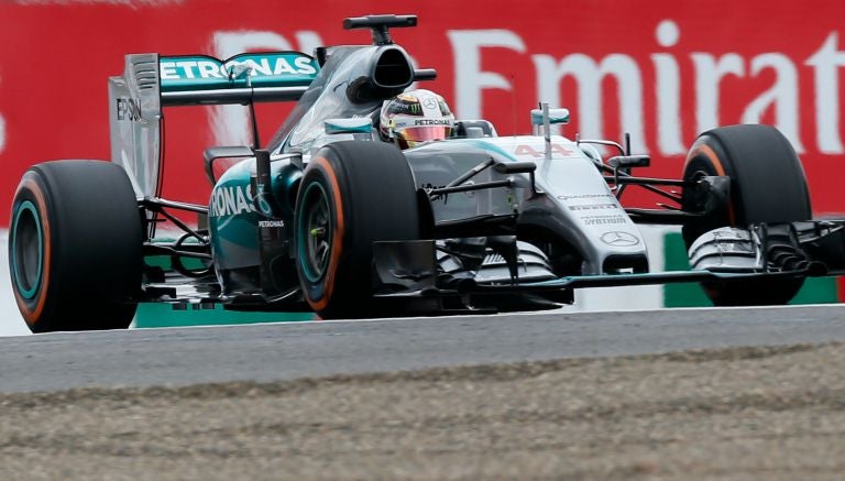 Lewis Hamilton durante el GP de Japón