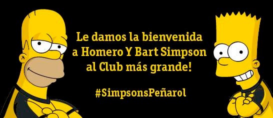 Peñarol da la bienvenida a Homero y Bart