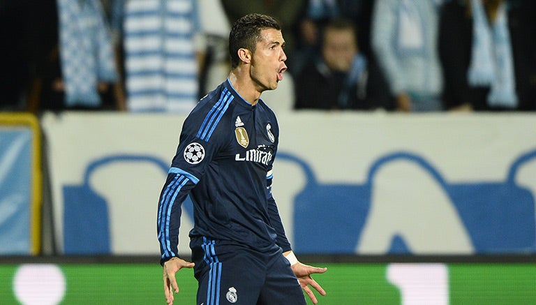 Cristiano celebra tras anotar un gol