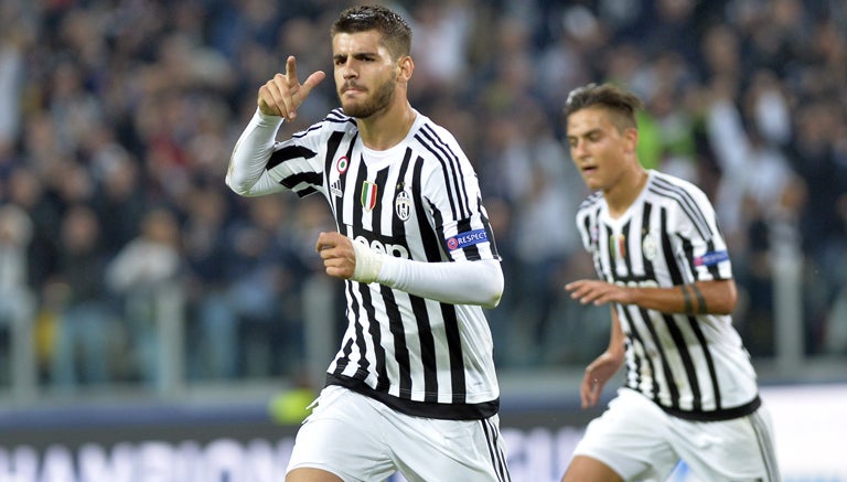 Morata celebra su gol contra el Sevilla