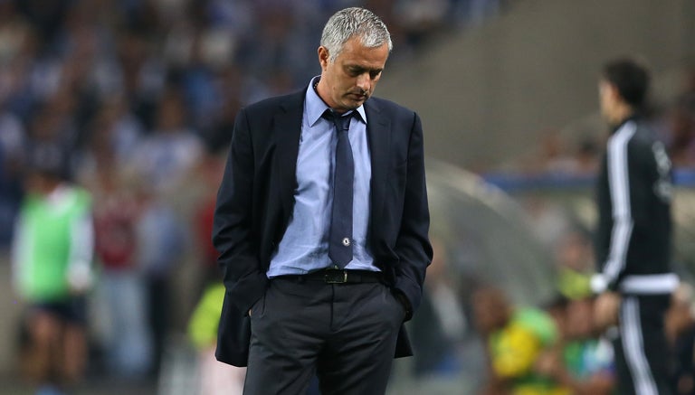 José Mourinho al final de un partido del Chelsea