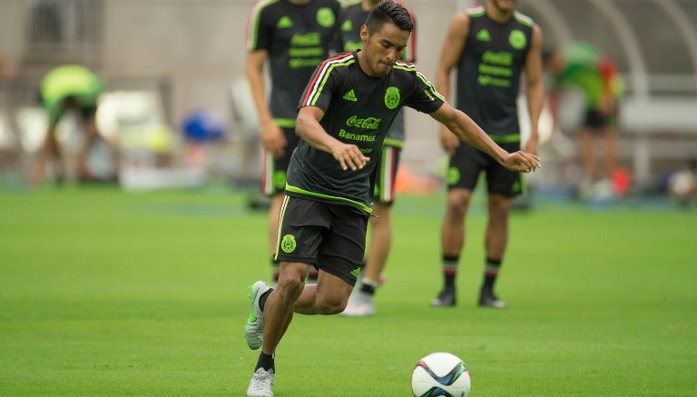 Gallito Vázquez en un entrenamiento con la Selección Nacional