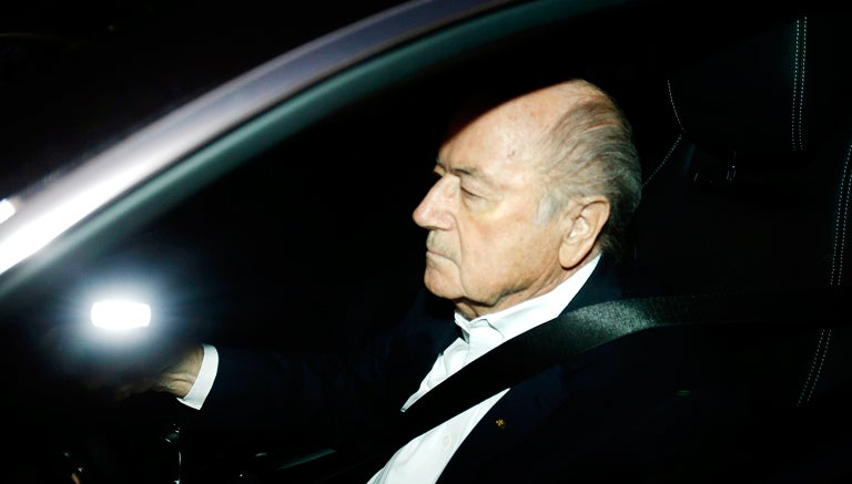 Blatter arriba a un evento de la FIFA