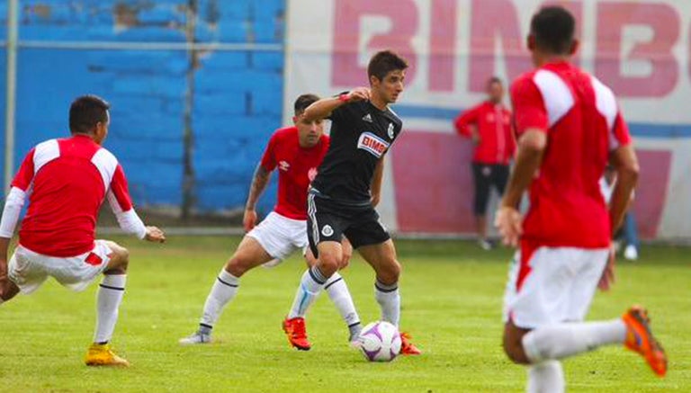 Brizuela, durante el duelo contra Necaxa