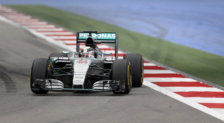 Lewis Hamilton en el GP de Rusia