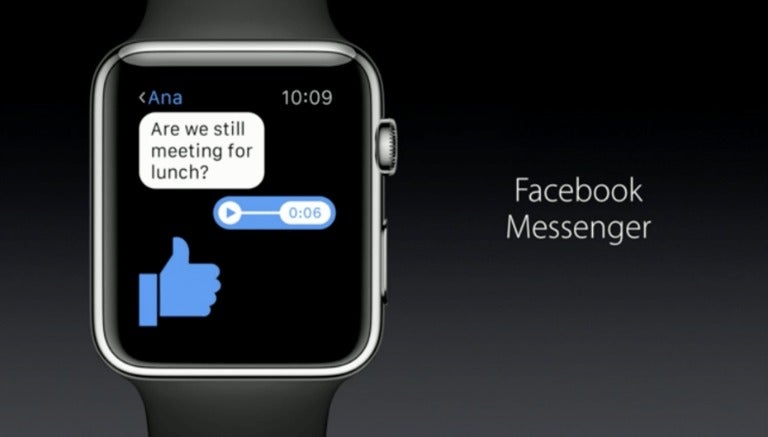 Así luce Facebook Messenger en Apple Watch