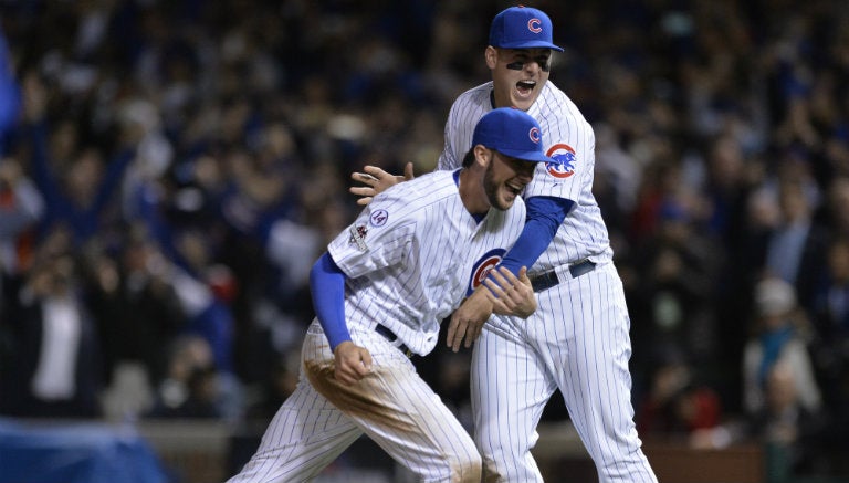 Bryant y Rizzo festejan la victoria