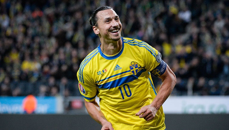 Ibrahimovic, en el partido contra Rumania