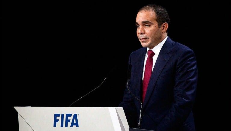 Al Hussein durante un congreso de la FIFA