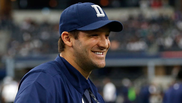 Tony Romo, al final de un partido de los Vaqueros