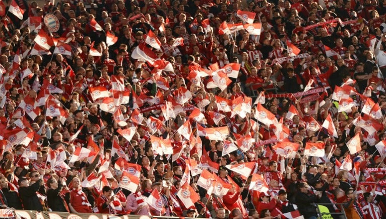 Aficionados del Bayern en un partido