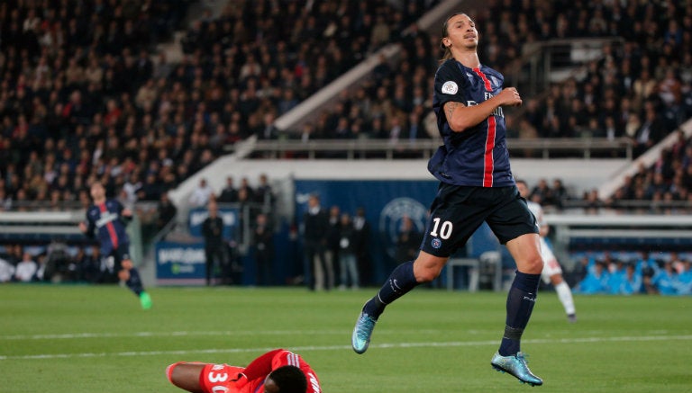 Zlatan Ibrahimovic con el Paris Saint Germain