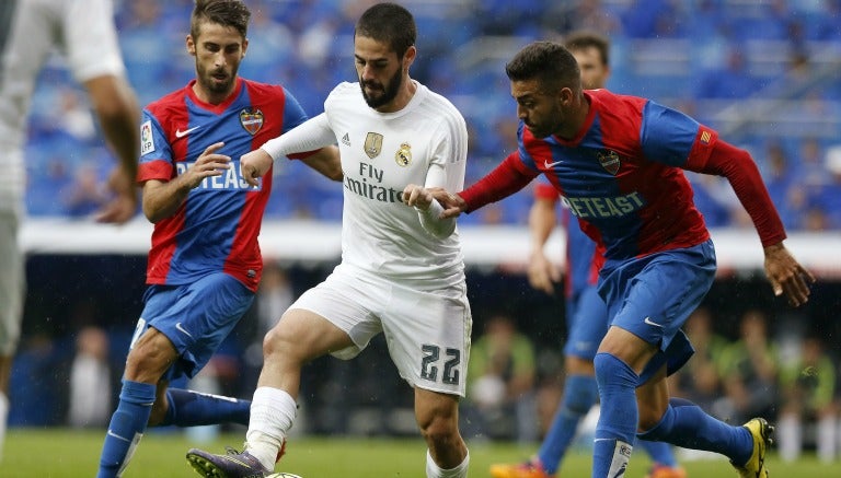 Isco en un partido con el Real Madrid de la Liga española