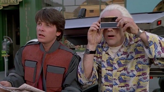 Marty y Doc en 'Volver al Futuro 2'