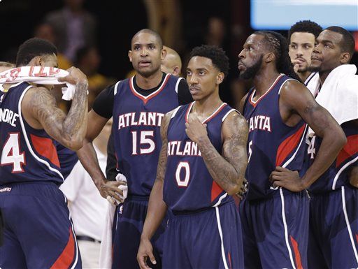 Los Hawks durante un partido de la NBA