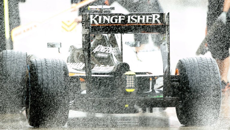 Checo Pérez entra a pits en el GP de Estados Unidos