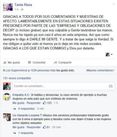 Esta sería la postura de la conductora sobre el caso