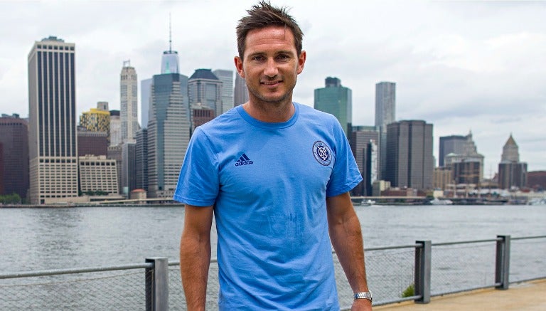 Lampard posa para la cámara en Nuea York