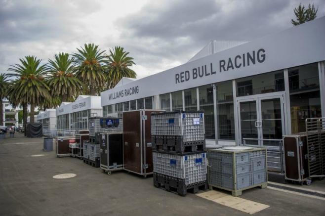 En el hospitality de Red Bull ya se encuentra todo el equipo de la escudería