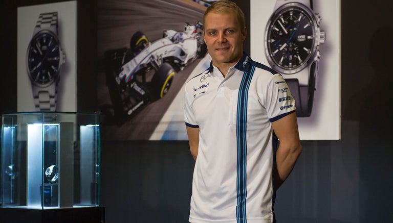 Bottas durante un evento en la Ciudad de México